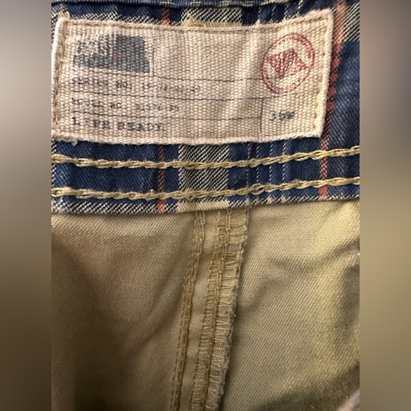 Marks and Spencer London Plaid Cargo Men Shorts - Blue and Yellow - Picture 5 of 8